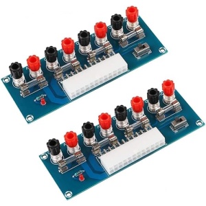 Adaptador de Alimentación de Placa de Prueba ATX de 24 Pines ARCELI, 2 Piezas - Módulo Breakout de Fuente de Alimentación de Ordenador ATX con Salidas de 12V, 5V y 3.3V