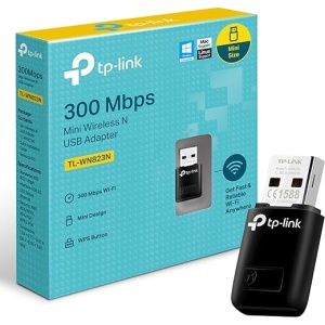 Adaptador USB TP-Link TL-WN823N para Tarjeta de Red Inalámbrica, 300Mbps, 2.4Ghz, Puerto USB 2.0, WPS, compatible con Windows 11/10/8.1/8/7/XP, Mac OS 10.15 y versiones...