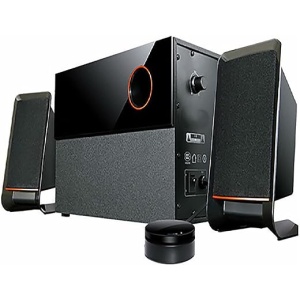 Altavoces de sobremesa PUFAN, 2.1 canales con caja de satélite elevada, conector de audio de 3,5 mm, compatibles con ordenadores de sobremesa