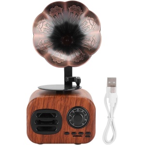 Altavoz Mini Retro Inteligente Ruiqas con Bluetooth, Potente Sonido y Reproductor de Música para Laptop y Computadora de Escritorio