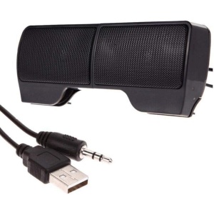 Altavoz USB ZHIXX MALL para ordenador portátil - Altavoces estéreo conectables con marco, compatibles con dispositivos de audio de 3,5 mm
