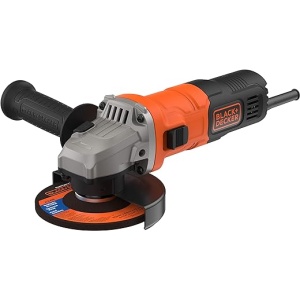 Amoladora BLACK+DECKER BEG010-QS de 115 mm, 710 W, 12.000 RPM, Mango ajustable en 2 posiciones, Diseño compacto, Color Negro/Naranja
