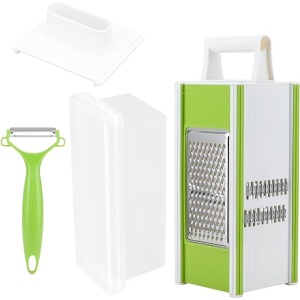 ANKROYU Cortador de Verduras 5 en 1: Máquina Trituradora, Pelador y Rallador Multifuncional, Portátil con Soporte Para