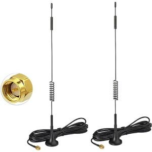Antena 4G LTE Bingfu SMA Base Magnética MIMO 7dBi (Paquete de 2) para Orange Vodafone Yoigo Huawei Netgear Punto de Acceso Módem Puerta Enlace Enrutador 4G LTE Cámara de...