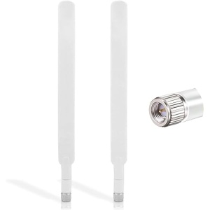 Antena 4G LTE de 10dBi SMA Macho (paquete de 2 unidades), Antena SMA de 19cm para Redes Compatible con Modem 4G LTE Router Cámara IP Huawei B525/B593/B315 Vodafone ZTE Alcatel...