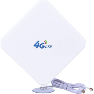 Antena Aigolink SMA de Alta Ganancia 35dBi para 4G LTE, con Cable de 2m y Doble Mimo. Antena de Red con Amplificador de Señal Direccional SMA Macho para Router y Módem 4G