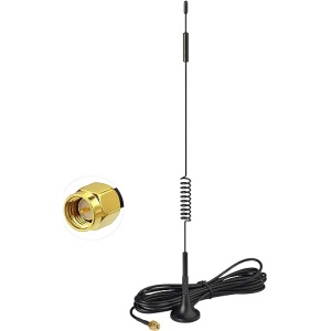 Antena Bingfu 4G LTE con Conector SMA Macho, Base Magnética y Ganancia de 7dBi para Orange, Vodafone, Movistar, Huawei, Netgear - Compatible con enrutadores 4G LTE, puertas de...