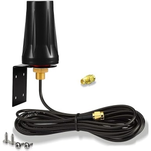 Antena Exterior Bingfu 4G LTE SMA Impermeable Montaje en Pared 5dBi para Orange, Vodafone y Movistar - Compatible con Puerta de Enlace, Módem, Enrutador, Cámara de Seguimiento...