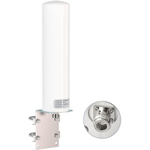 Antena Exterior Omni-Direccional de Alta Ganancia Superbat 10dBi para Teléfono Móvil 4G LTE, Router, Módem y Pasarela - Banda 698-960MHz/1710-2700MHz, Montaje en Poste/Varilla