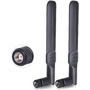 Antena WiFi Dual Banda Bingfu 2.4GHz 5GHz 5.8GHz 8dBi RP-SMA Macho MIMO para ASUS Fenvi Rosewill Gigabyte Enrutador Inalámbrico Tarjeta de Red Mini PCI Express PCIE Cámara