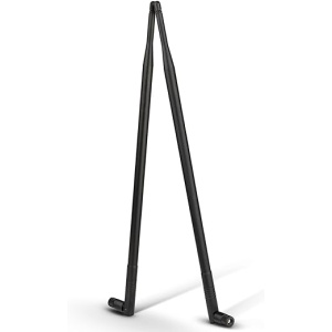 Antena WiFi Eightwood 2.4G Antena inalámbrica 12dBi Tilt-and-Roll RP SMA - Paquete de 2 antenas inalámbricas para tarjetas WiFi, tarjetas PCI y enrutadores inalámbricos