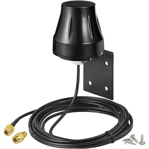 Antena WiFi Exterior Bingfu 2.4GHz 5.8GHz Omnidireccional MIMO RP-SMA y SMA para Cámara IP de Seguridad, Amplificador Router WiFi, Montaje en Pared