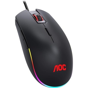 AOC GM500 - Ratón de juego - Personalizable con RGB de 16,8 - Tiempo de respuesta de 1ms - 5000PPP - Aceleración de 20G
