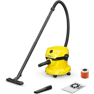 Aspiradora Kärcher para sólidos y líquidos WD 2 Plus V-12/4/18/C con función de soplado, depósito de plástico de 12 L, manguera de aspiración de 1,8 m, incluye filtros y...