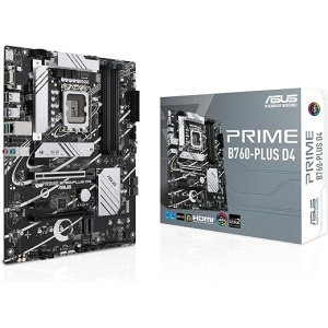 Asus Prime B760-PLUS D4 - Placa madre ATX Intel B760 LGA 1700, con PCIe 5.0, tres ranuras PCIe 4.0 M.2, compatibilidad con DDR4, Ethernet 2.5Gb, SATA 6 Gbps, USB 3.2 Tipo-C Gen...