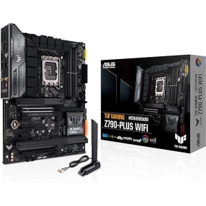 ASUS TUF GAMING Z790-PLUS WIFI 6E - Placa madre Intel Z790 LGA 1700 ATX (con PCIe 5.0, cuatro M.2, 16+1 DrMOS, tecnología DDR5, Ethernet 2.5Gb, USB 3.2 Gen 2x2 Tipo C,...