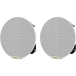 Audibax CM608-BT - Altavoces de Techo Bluetooth - Par de Altavoces Empotrables de 40W - Altavoces de Techo de 6,5 Pulgadas - Rejilla Magnética Ajustable - Altavoz Activo y