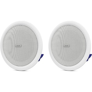 Audibax CM608L-BT - Altavoces empotrables de techo con Bluetooth - Conjunto de 2 altavoces de 30W - Altavoces de techo de 6,5 pulgadas - Rejilla metálica - Sistema de altavoces...
