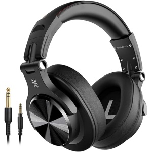 Auriculares Bluetooth Inalámbricos OneOdio A70 con 72 horas de duración, Diadema Cerrada y Puerto Compartido, Cable de Audio de 3.5mm para DJs, Pianistas, Guitarristas,...