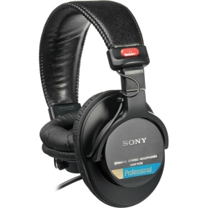 Auriculares de diadema cerrados Sony MDR-7506 con reducción de ruido, color negro y conexión de 3.5 mm