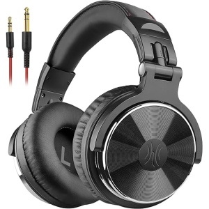 Auriculares DJ OneOdio Pro10 con Cable, Mezcla Estéreo y Monitoreo de Estudio, Controladores de 50mm, Conectores de Audio de 3.5 y 6.35mm para PC, Amplificador, Grabación de...
