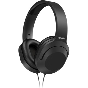 Auriculares Estéreo Philips con Cable de 2 m, supraaurales, Altavoces de 40 mm, Aislamiento de Ruido Pasivo, Banda Ajustable y Ligera. Color Negro - Modelo H2005BK/00