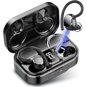 Auriculares Inalámbricos Deportivos con Powerbank, Bluetooth 5.3, 120H de Reproducción HiFi Estéreo, 4HD Micrófonos y Cancelación de Ruido ENC, IPX7 Impermeable, Cascos...
