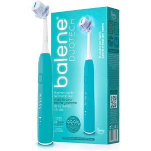 BALENE - Cepillo de Dientes Eléctrico Duotech de Doble Cara, con Tecnología Sónica, Cerdas Innovadoras, Filamentos Antibacterianos, Incluye 1 Cabezal de Dureza Media, Color
