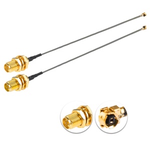 Cable Coaxial de Baja Pérdida Vecys 2PCS U.FL IPEX a RP-SMA Hembra de 6" /15CM para Routers Inalámbricos Mini PCIE Tarjetas de Red