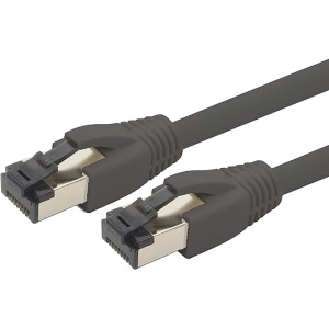 Cable de red Cat 8 de 2 metros color negro - 1 unidad, 2000 Mhz, 40 Gbit/s, 40GBase-T, cable de conexión Ethernet LSZH - 1 x 2m negro