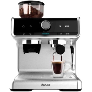 Cafetera Express Cecotec con Brazo de Doble Salida Power Espresso 20 Bares Barista Cream, 1550 W, Depósito de Café en Grano de 250g, Molinillo de 30 Niveles, Tecnología...