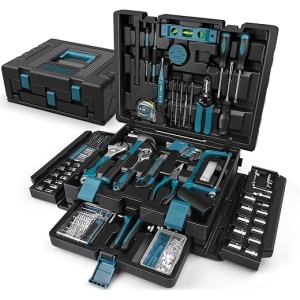 Caja de Herramientas Sundpey con 379 Piezas - Juego Completo de Herramientas Portátil para Reparaciones Domésticas y Automotrices - Kit de Herramientas para Manitas DYIers y más