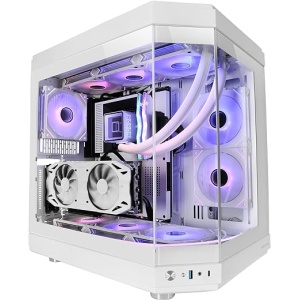 Caja de juegos personalizable ATX Mars Gaming MC-3T, con triple ventana de cristal templado, soporte completo para refrigeración líquida, cámara dual lateral, 3 ranuras PCI...