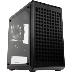 Caja de ordenador Cooler Master MasterBox Q300L V2 - Mini torre mATX, con ventilador de 120mm preinstalado en la parte posterior, panel de cristal templado, organización de...