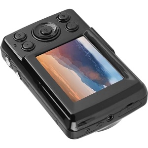 Cámara de vídeo ligera y compacta con zoom 16X para fotografías caseras (color negro)