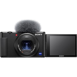Cámara de vlogging Sony con Eye AF y Seguimiento en Tiempo Real, detección de fases, Auto Exposición con prioridad a rostros, ideal para vloggers, grabación en video 4K, Filtro...