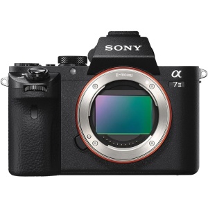 Cámara evil Sony Alpha 7 II con sensor full frame (24.3 Megapíxeles, enfoque automático híbrido rápido, estabilización de imagen óptica de 5 ejes, grabación de vídeos en