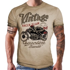 Camiseta Bandit Biker de Gasolina Diseño Original: Vintage Racer