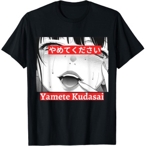 Camiseta con Diseño de Chica Japonesa de Anime Diciendo "Por favor, detente