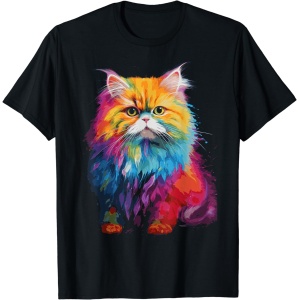 Camiseta con diseño de gato persa para mujeres, hombres y niños