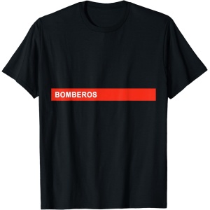 Camiseta de Bomberos con Diseño trasero - Regalo para Hombre Camiseta de Fuego