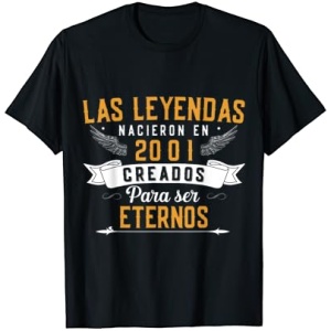 Camiseta de decoración vintage divertida para el 22º cumpleaños del año 2001