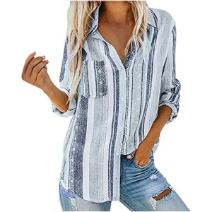 Camiseta de Manga Larga Mujer 2023, Moda para Blusas de Oficina con Cuello en V y Estampado, Tops Casuales de Fiesta, Original T-Shirt de Primavera Verano en Talla Grande