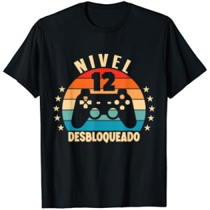Camiseta divertida para chico de 12 años, Nivel 12 Desbloqueado en 2010