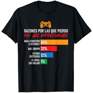 Camiseta Gamer: Razones por las que pierdo en los videojuegos