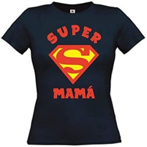 Camiseta LA para Mujer - Super Mamá, Divertida y Original
