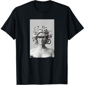 Camiseta Medusa con diseño moderno de cabeza de serpiente