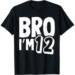 Camiseta para Niños de 12 Años con Estampado Divertido de 12 Hermanos en su Cumpleaños