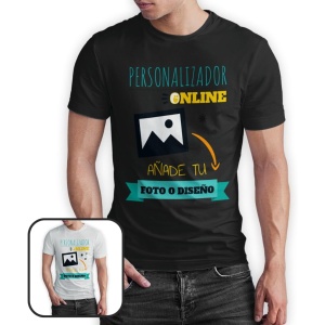 Camiseta Personalizada - Diseña tu propia camiseta con Foto y/o Textos - Impresión a todo color - Unisex - Manga Corta - 100% algodón - Impresión DTG o DTF - Para Hombres y Mujeres