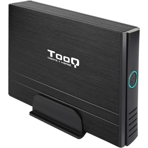 Carcasa para Discos Duros HDD Tooq TQE-3520B de 3.5", (IDE, SATA I/II/III, USB 2.0), de Aluminio con Soporte de plástico, indicador LED, Color Negro, Pesa 350 grs